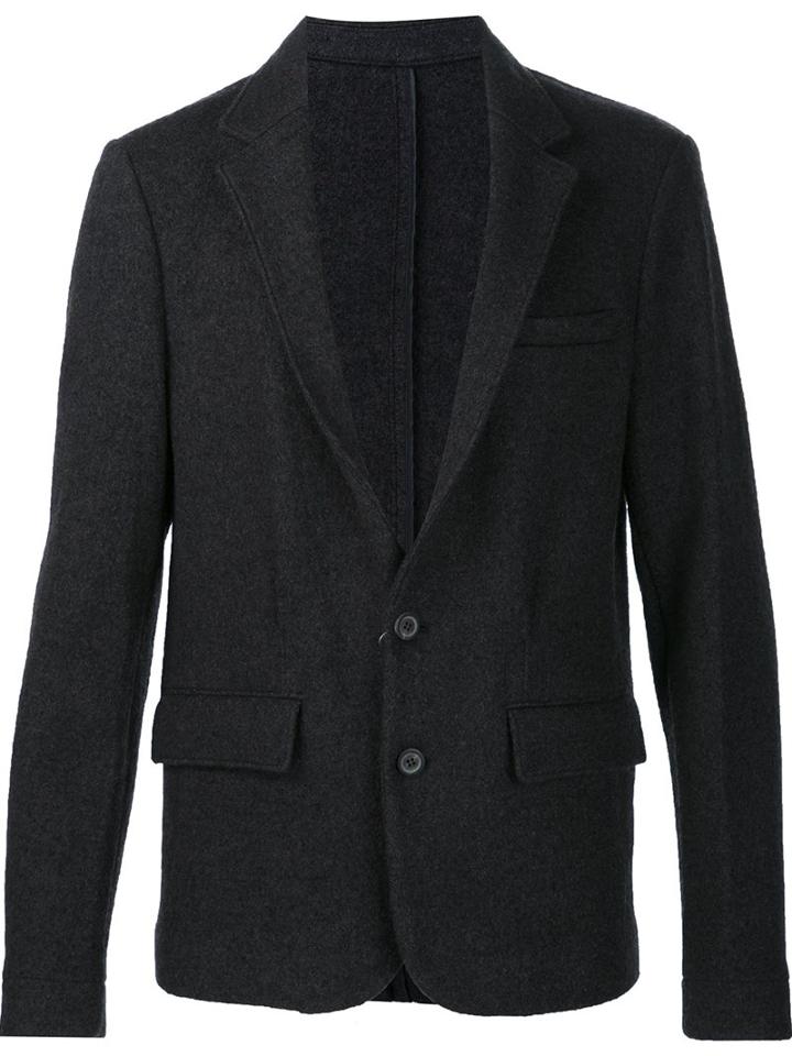Wooyoungmi Casual Blazer, Men's, Size: 50, Black, Rayon/wool