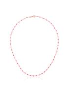 Gigi Clozeau Pink Rg Bead Rose Gold Necklace - Pink & Purple