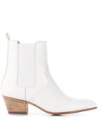 Closed Ankle Length Boots - White
