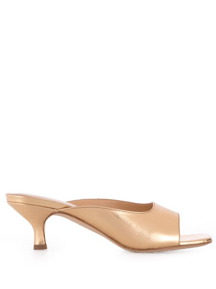 By Far Kosara Slip-on Sandals - Gold