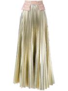 Daizy Shely - Metallic (grey) Skirt - Women - Cotton/acrylic/polyester/other Fibers - 42, Cotton/acrylic/polyester/other Fibers
