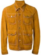 Dsquared2 - Four Pockets Jacket - Men - Calf Leather - 54, Yellow/orange, Calf Leather