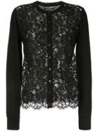 Dolce & Gabbana Lace-front Cardigan - Black