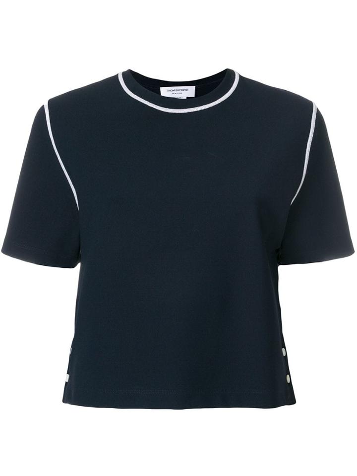 Thom Browne Contrast Stitch Milano Tech Tee - Blue