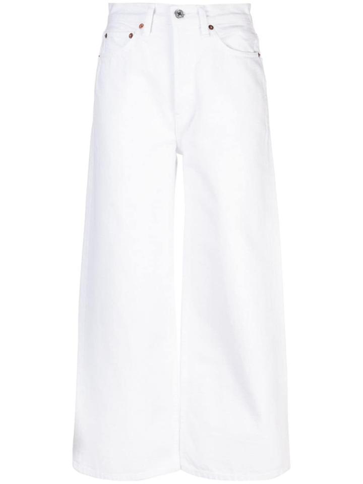 Re/done High Rise Straight Jeans - White
