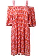 Missoni - Off Shoulder Knit Dress - Women - Polyester/cupro/rayon - 38, Yellow/orange, Polyester/cupro/rayon