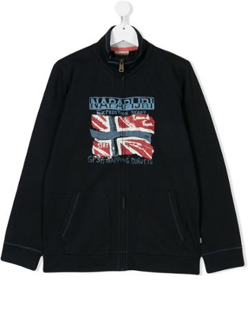 Napapjiri Kids Flag Print Zipped Sweater - Unavailable