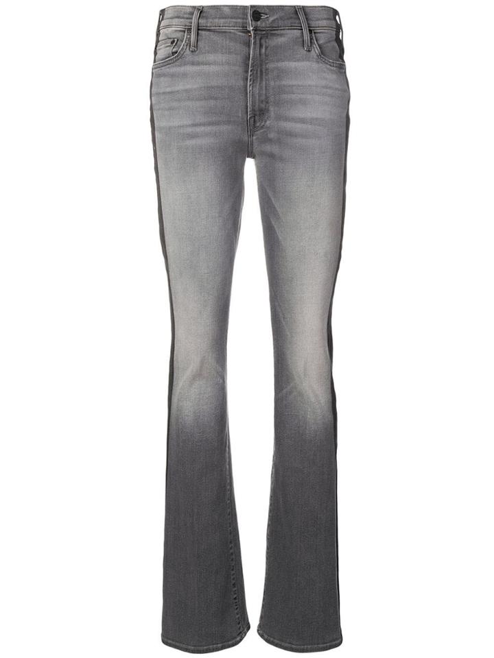 Mother Contrast Stripe Jeans - Grey