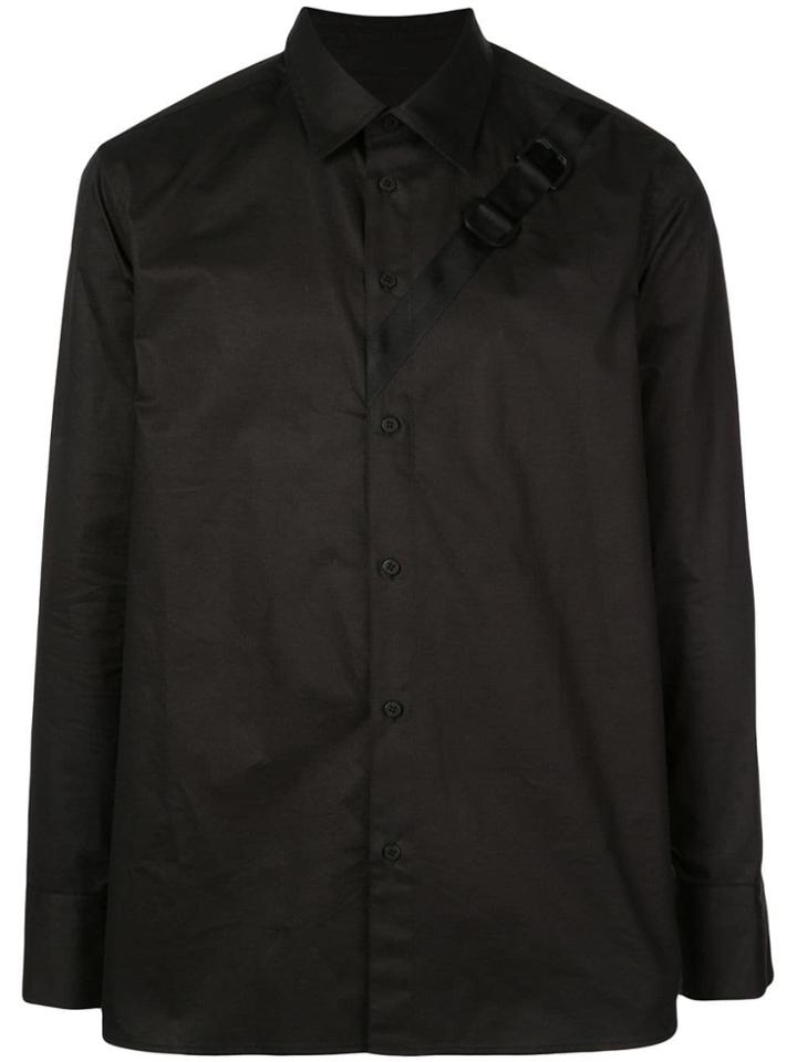 D.gnak Buckled Strap Details Shirt - Black