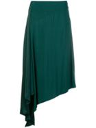 Givenchy Asymmetrical Midi Skirt - Green