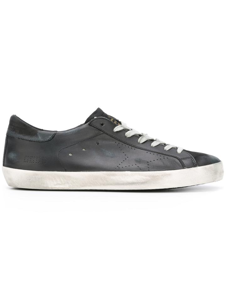 Golden Goose Deluxe Brand Distressed Super Star Sneakers - Black