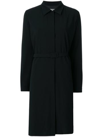 Jil Sander Vintage Belted Shirt Dress - Black
