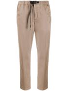 White Sand Buckle-fastening Embroidered Trousers - Neutrals