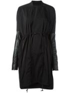 Rick Owens Sail Coat, Women's, Size: 40, Black, Leather/cupro/virgin Wool