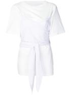 Mm6 Maison Margiela Wrap Detail T-shirt - White