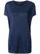 Roberto Collina Glitter Loose Fit T-shirt - Blue
