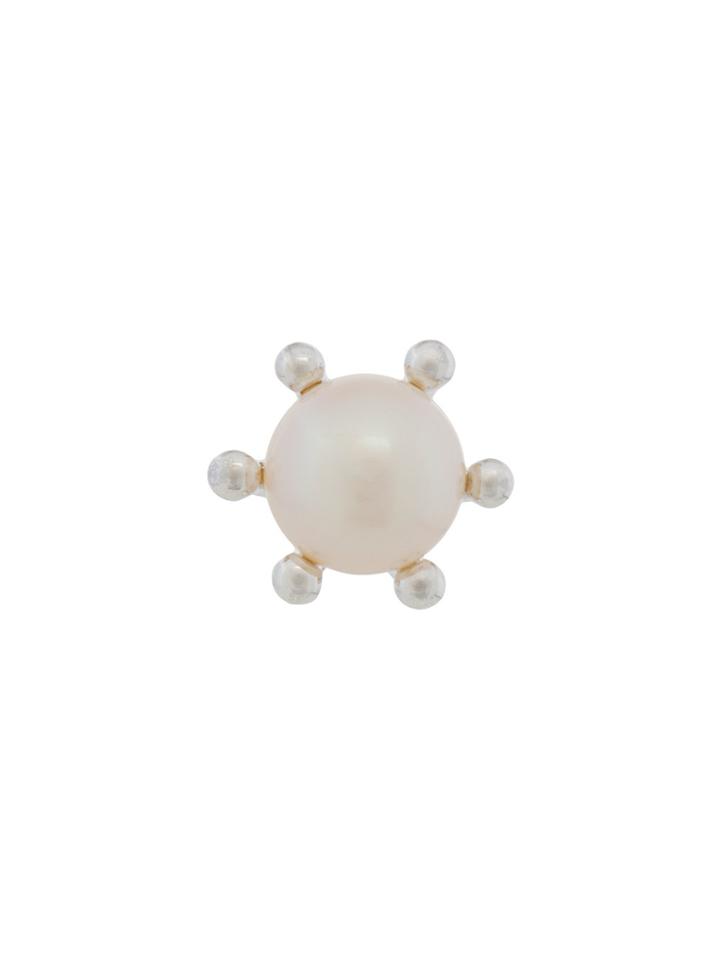 E.m. Pearl Stud Earring - White