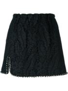 No21 Lace Embellished Hem Skirt, Women's, Size: 38, Black, Silk/cotton/polyamide/viscose