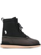 Suicoke Alal-wpab Lace-up Leather Boots - Black
