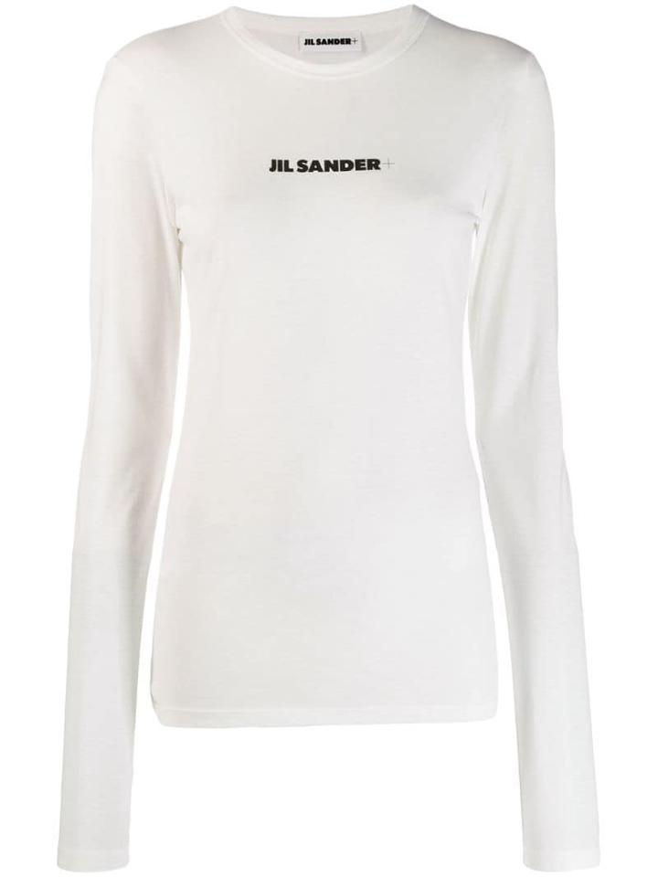Jil Sander Logo Printed T-shirt - White