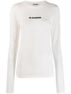 Jil Sander Logo Printed T-shirt - White