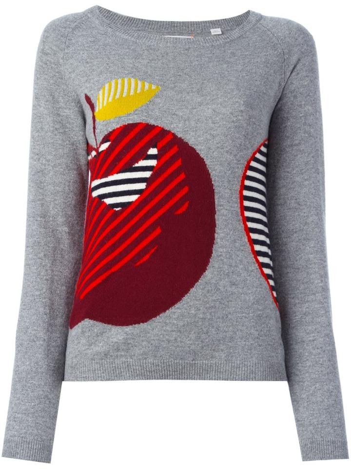 Chinti And Parker 'maxi Apple' Jumper, Women's, Size: Xl, Grey, Cashmere