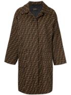 Fendi Pre-owned Zucca Pattern Midi Coat - Brown