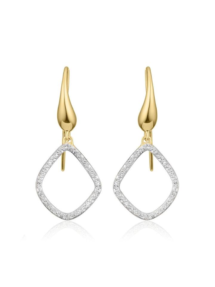 Monica Vinader Gp Riva Diamond Kite Earrings - Gold