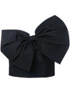 Bambah - Slanted Bow Bustier - Women - Silk - 14, Black, Silk