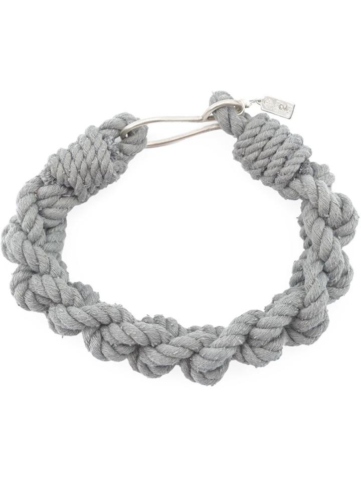 1-100 Thin Hook Braid Bracelet, Men's, Grey