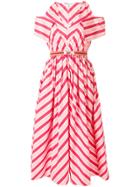 Fendi Striped Midi Dress - Pink