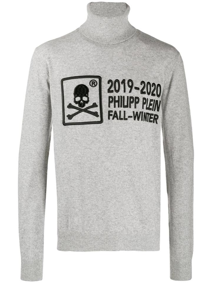 Philipp Plein 20th Anniversary Turtleneck Sweater - Grey
