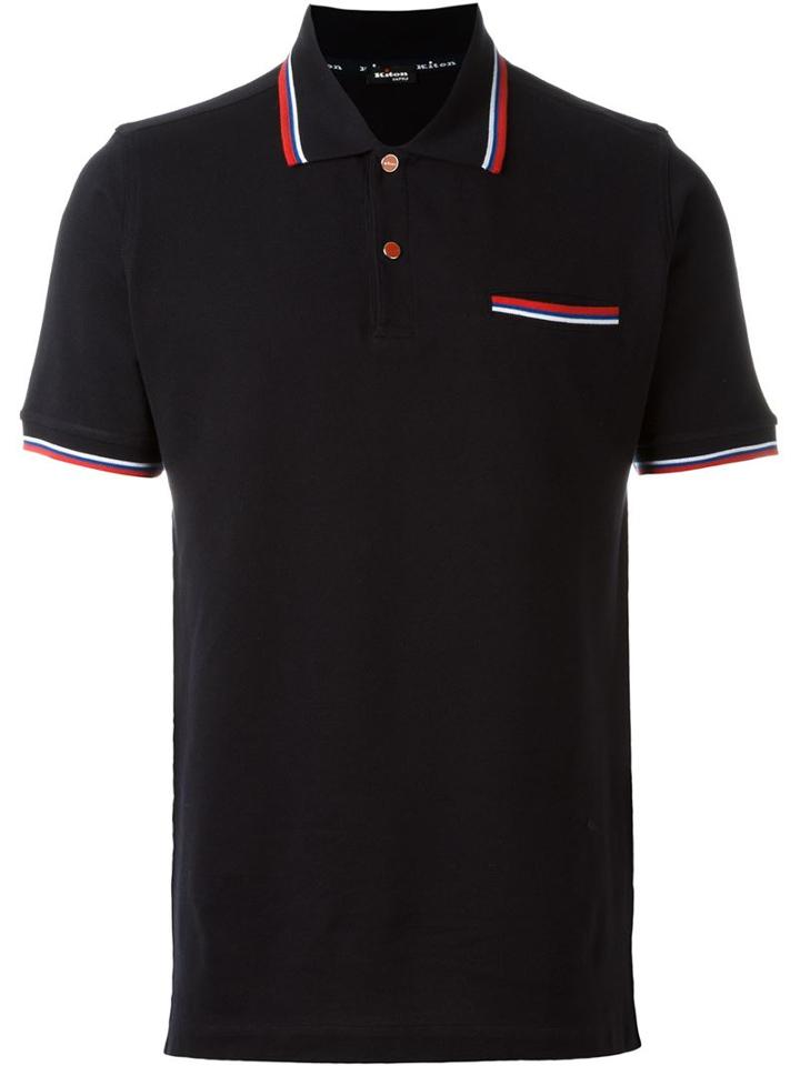 Kiton Contraste Stripe Polo Shirt