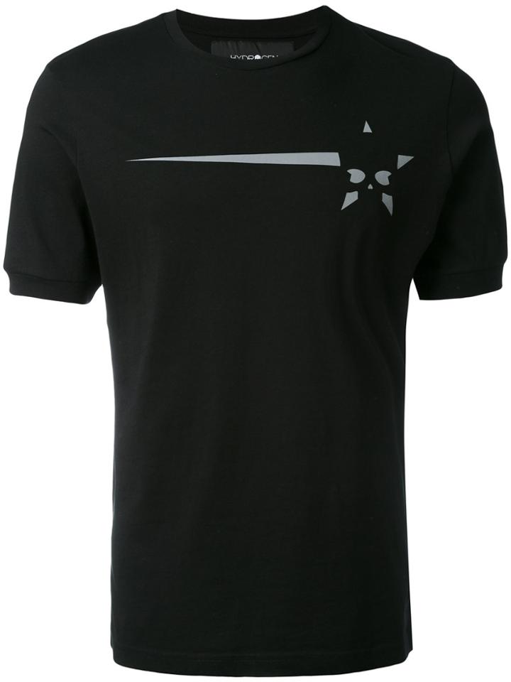 Hydrogen Skull Print T-shirt - Black