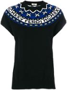 Fendi Embroidered Knitted Top - Black