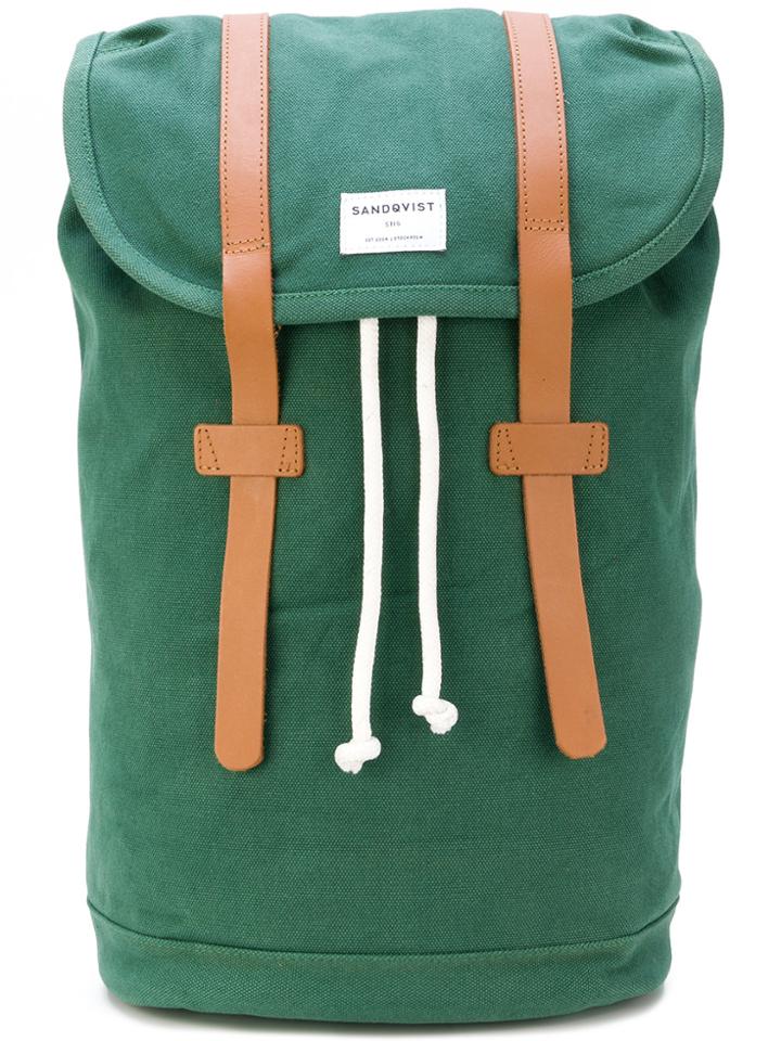 Sandqvist Bucket-style Backpack - Green