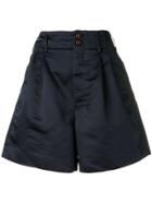 Comme Des Garçons Flare-legged Shorts - Blue