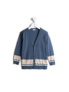 Il Gufo Striped Hem Cardigan