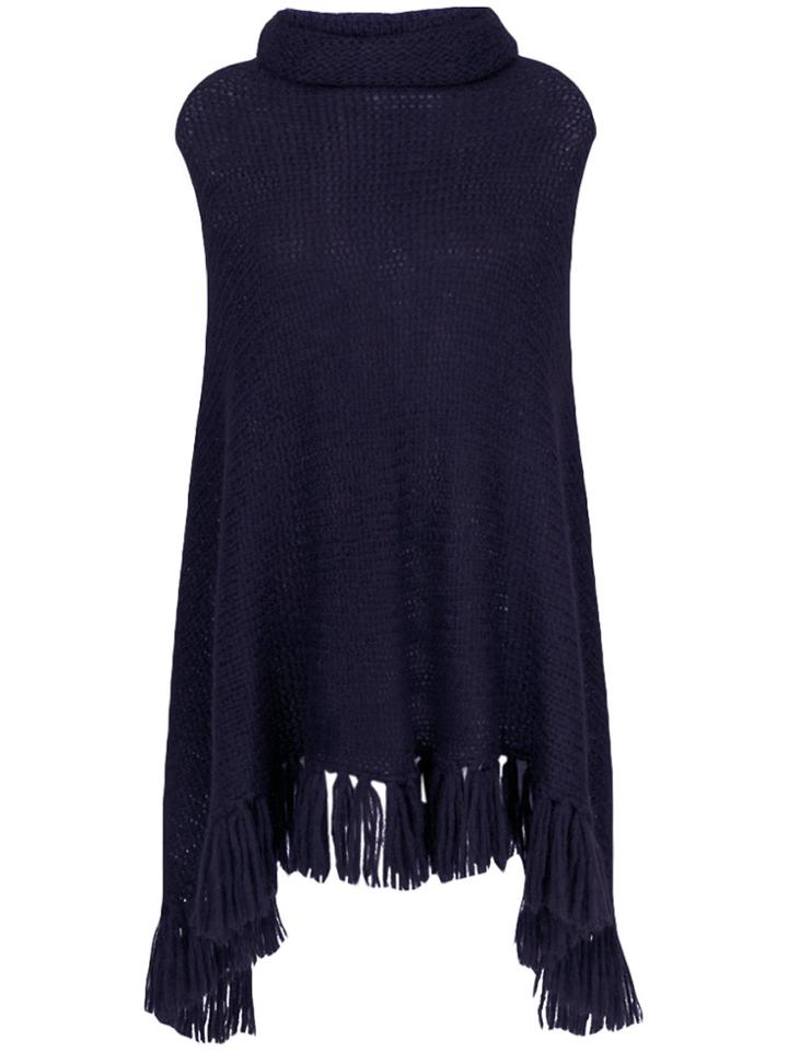 P.a.r.o.s.h. Chunky Knit Cape - Blue