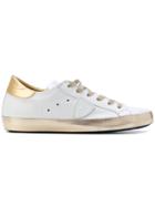 Philippe Model Metallic Detail Lace-up Sneakers - White