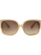 Burberry Eyewear Oversized Butterfly Frame Sunglasses - Neutrals