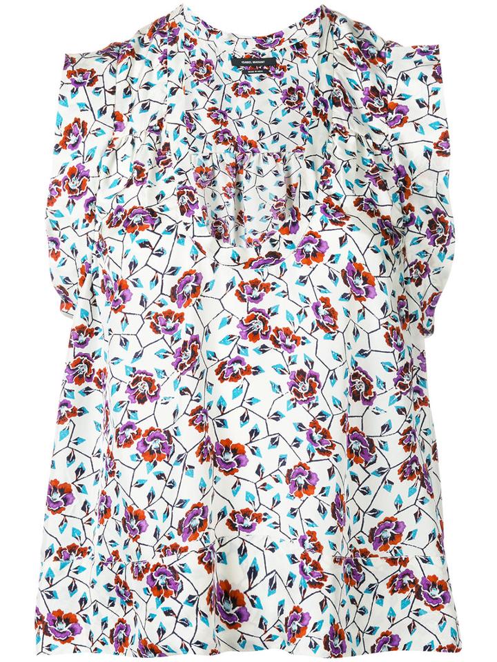 Isabel Marant - 'river' Sleeveless Blouse - Women - Silk - 38, Nude/neutrals, Silk