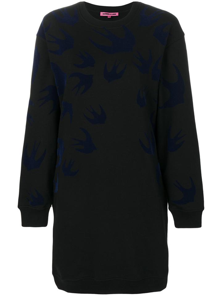 Mcq Alexander Mcqueen Swallow Sweat Dress - Black