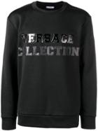 Versace Collection Textured Logo Sweatshirt - Black