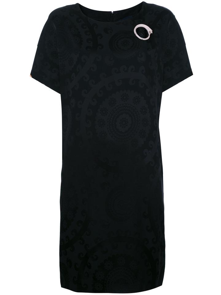 Cavalli Class Stylised Print Dress, Women's, Size: 44, Black, Polyester/acetate/viscose