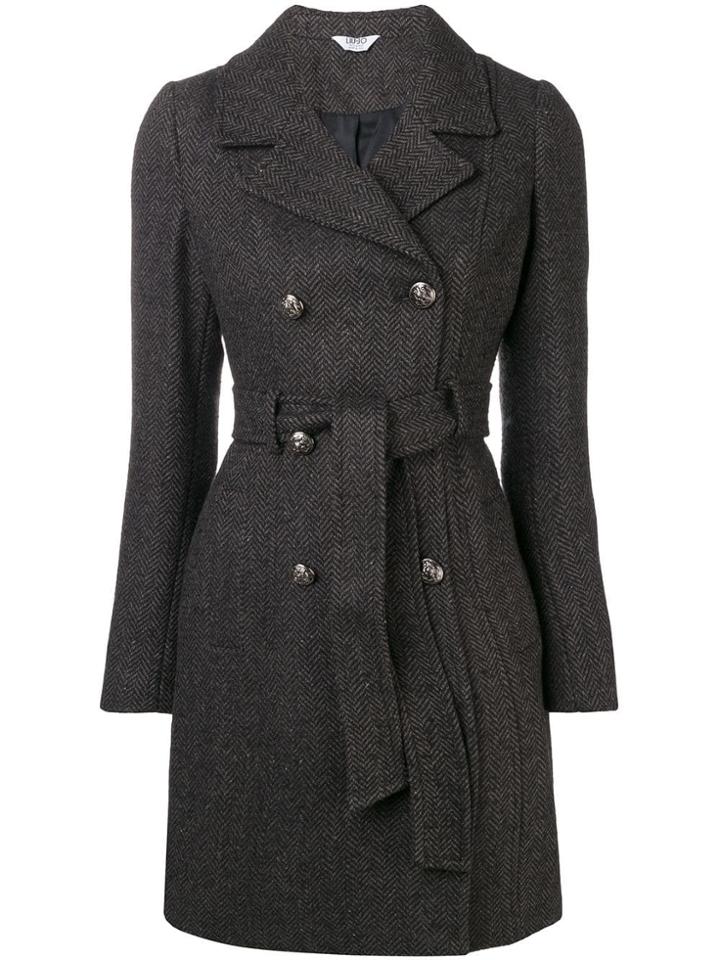 Liu Jo Herringbone Coat - Grey