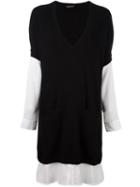 Twin-set Longsleeved Layered Dress
