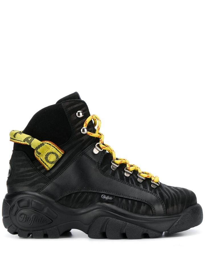 Buffalo Gisele Logo Boots - Black