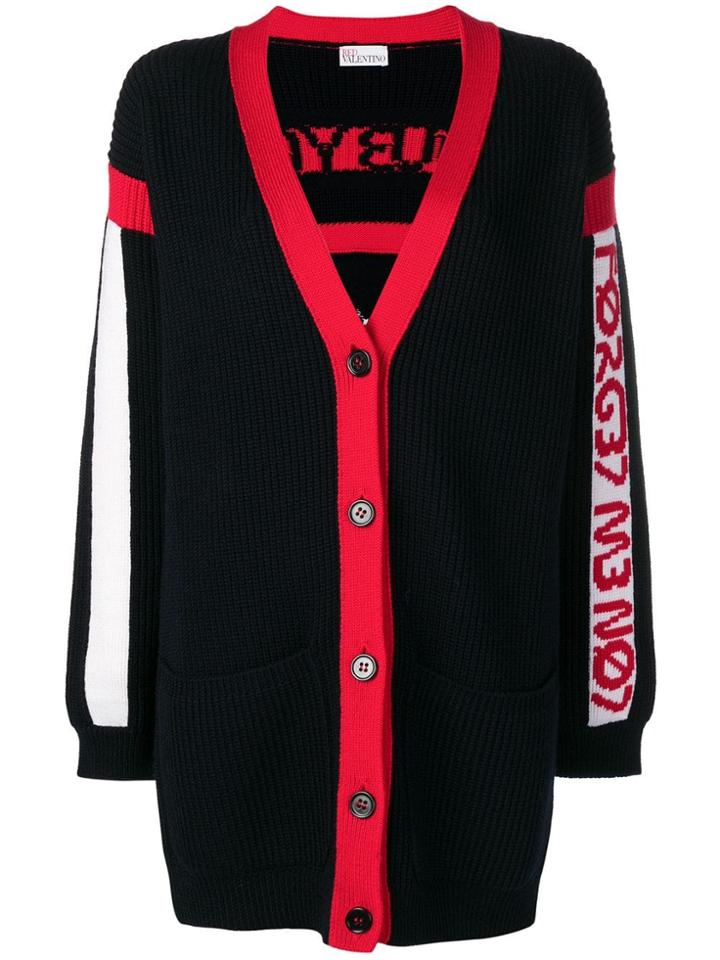Red Valentino Rocket Intarsia Cardigan - Blue