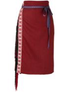 Miahatami Fringed Long Skirt - Red